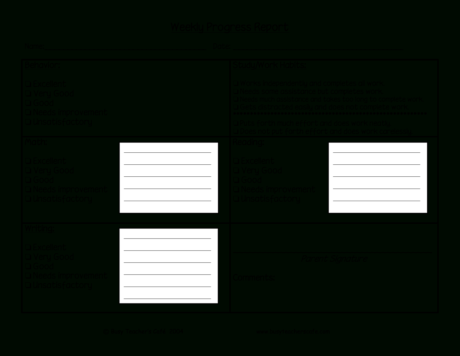 Weekly Student Behavior Report Templates At Throughout Behaviour Weekly student behavior report templates at throughout behaviour