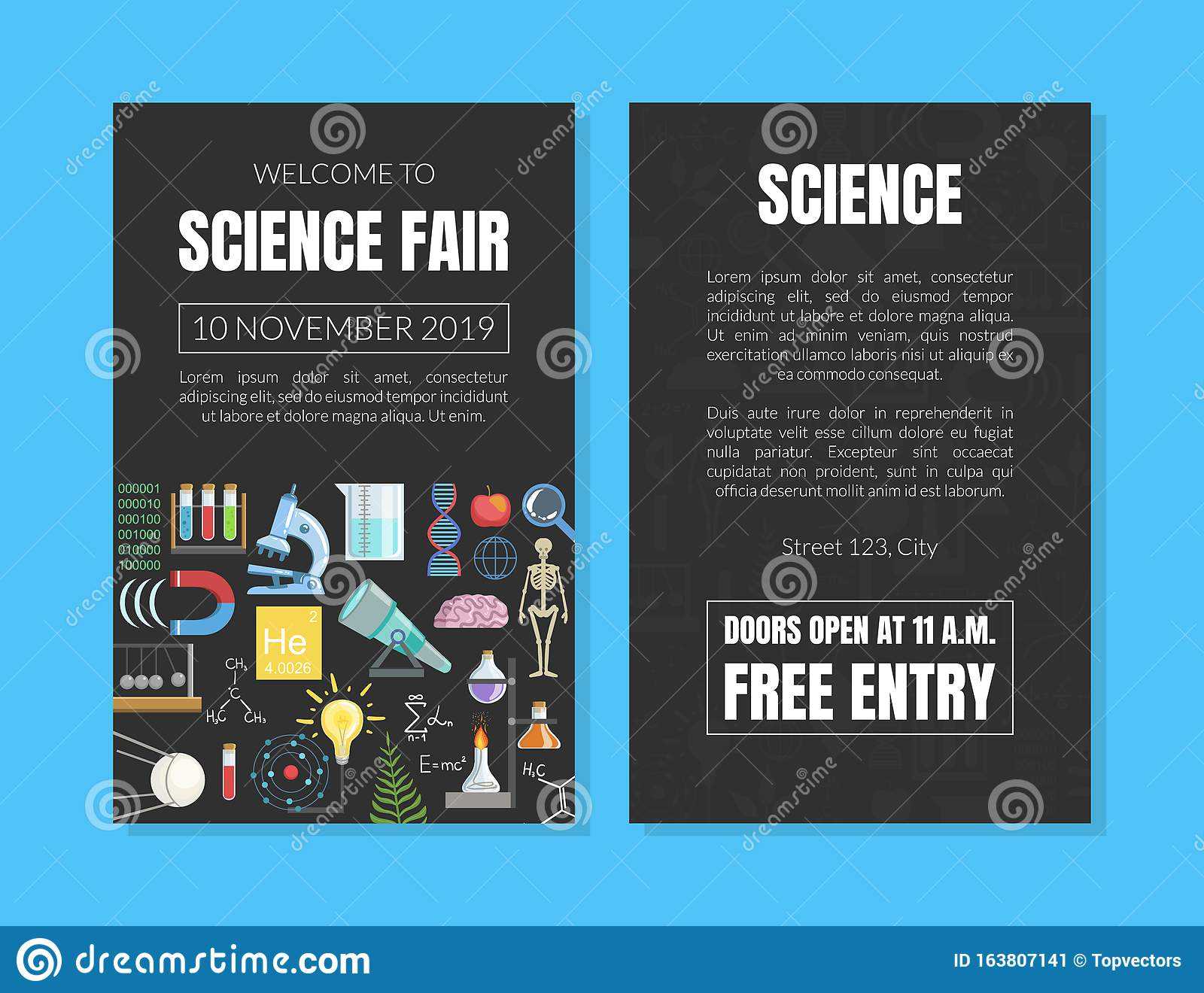 Welcome To Science Fair Invitation Card Template, Scientific In Science Fair Banner Template