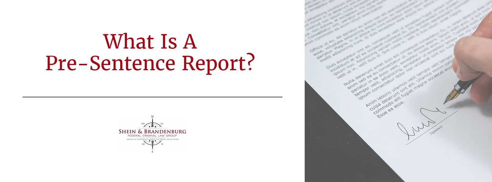 What Is A Pre Sentence Report? | Federal Criminal Law Center With Presentence Investigation Report Template