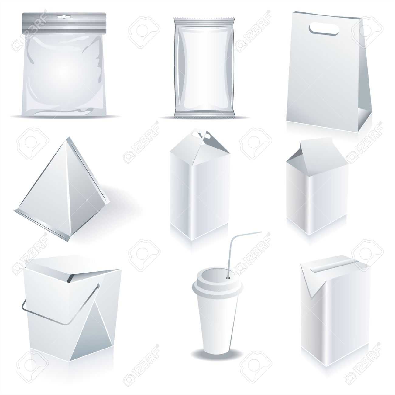 White Package Templates Regarding Blank Packaging Templates