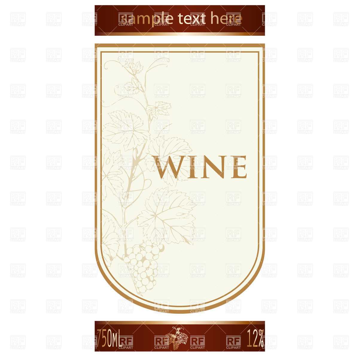 Wine Label Clipart With Blank Wine Label Template