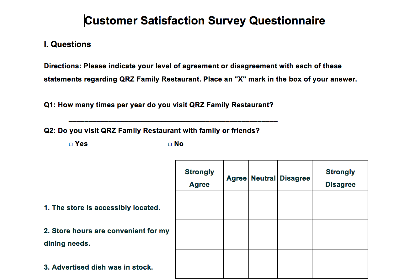 Word Survey Templates For Understanding Consumers And Context With Questionnaire Design Template Word