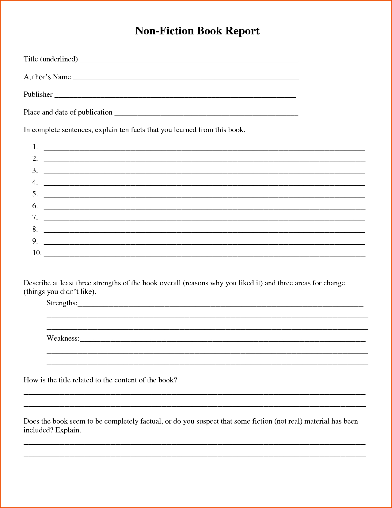Worksheet Book Report | Printable Worksheets And Activities Inside Nonfiction Book Report Template