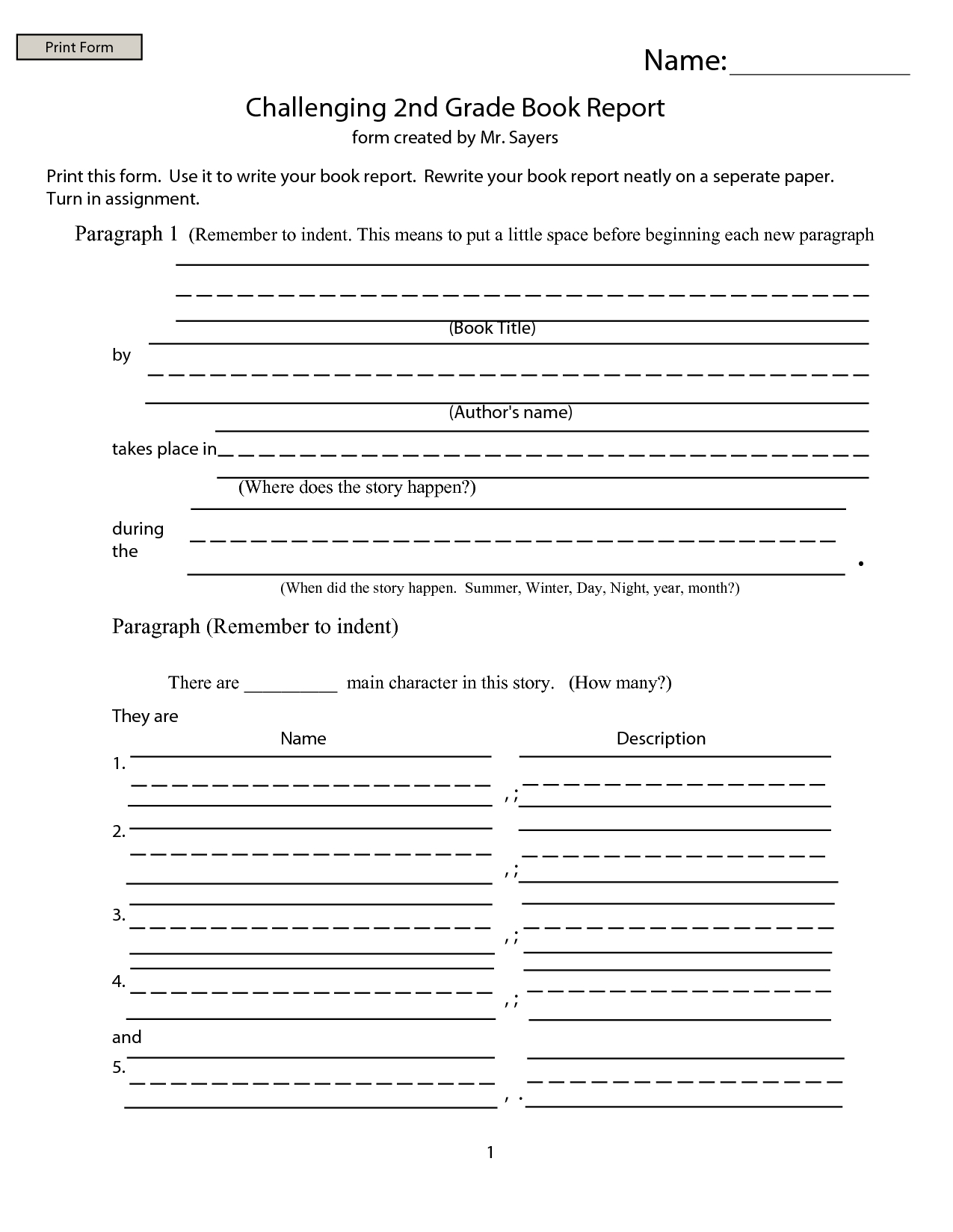Worksheet Book Report | Printable Worksheets And Activities With 4Th Grade Book Report Template