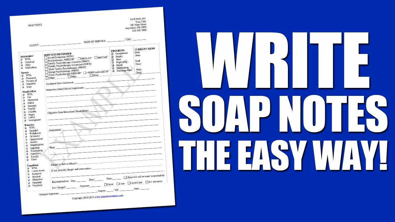 Write Soap Notes The Easy Way Using A Soap Note Template Pertaining To Soap Note Template Word