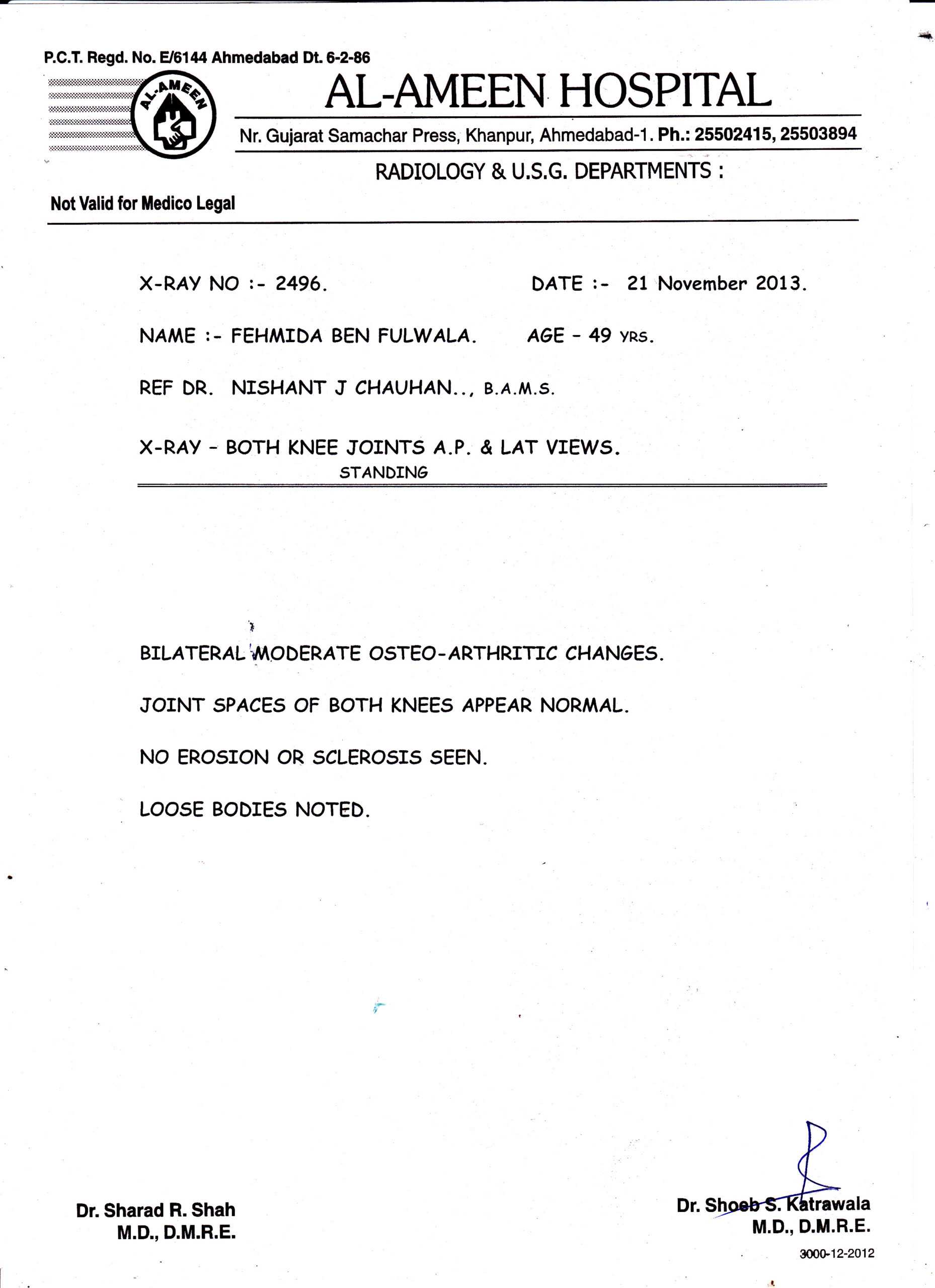 X Ray Report Sample ] – Examples Of X Ray Reports Pictures Intended For Chiropractic X Ray Report Template