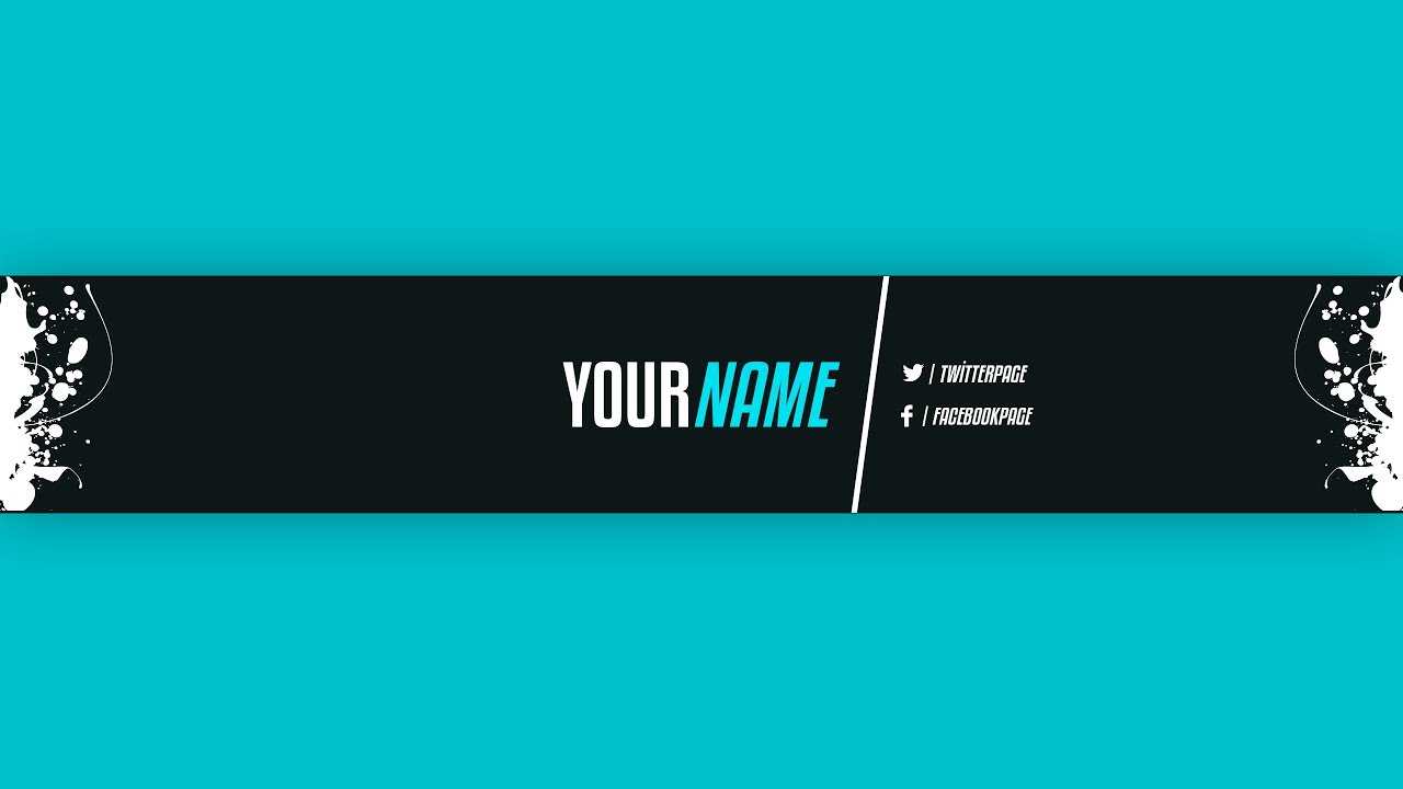 Youtube Banner Template #21 (Adobe Photoshop) Within Adobe Photoshop Banner Templates
